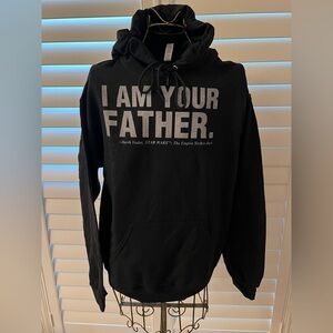 Star Wars Jerzees Black Hoodie with Silver Graphic